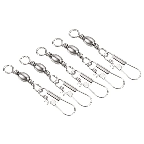 PATIKIL Fishing Barrel Swivel with Interlock Snap