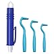 WOLMIK Zeckenentferner-Set – 4-teiliges Zeckenentferner-Werkzeug-Set, professionelles Zeckenentferner-Set mit 1 Zeckenpinzette, Stift und 3 Zeckenhaken, schmerzloser Zeckenentferner für Hunde, Katzen,