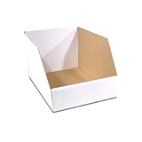The Packaging Wholesalers Open Top Bin Box, 4 x 12 x 4 1/2 Inches, 50 Count (BSBINMT412)