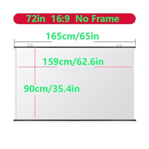 Pantalla de proyector manual de 72 pulgadas 16:9 miniatura 7