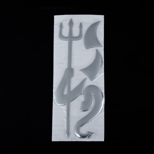 New Cute 3d Devil Style Demon Sticker Car Auto Emblem Logo Paper Decoration