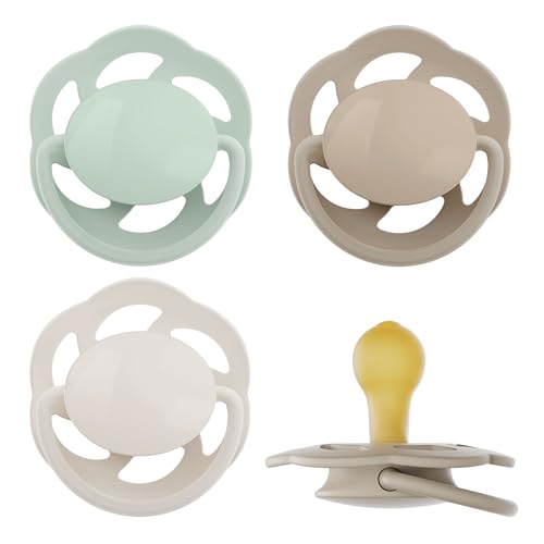 nip - Cherry Green Newborn | 0-2 Monate | 4er Pack | Stillfreundlicher, zahnfreundlicher Babyschnuller für Neugeborene. Nachhaltiger Schnuller aus natürlichen Rohstoffen, Grün/Braun nip - Cherry Green Newborn | 0-2 Monate | 4er Pack | Stillfreundlicher, zahnfreundlicher Babyschnuller für Neugeborene. Nachhaltiger Schnuller aus natürlichen Rohstoffen, Grün/Braun