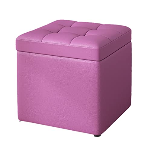 Banc de rangement pour chaussures d'entrée avec tabouret à langer et coussin en cuir confortable - 2