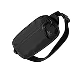 tomtoc ボディバッグ 軽量 小さめ スリングバッグ ミニバッグ 撥水 ワンショルダーバッグ メンズポーチ 旅行 お出掛け メンズ レディース サイクリング アウトドア 散歩 ランニング 1.5L ブラック