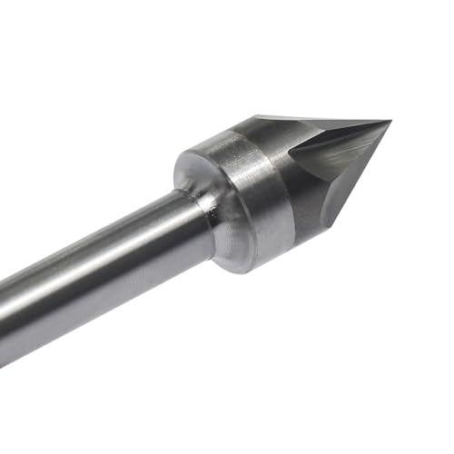 AKYLIN V Nutfräser 60 grad 8mm schaft，3 Flöten Fasenfräser Gravierfräser CNC Fräser für Oberfräse Holz Gravur