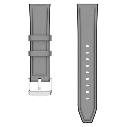 Image of ACM Watch Strap Leather Silicone 22mm compatible with Noise Noisefit Halo 2 Smartwatch Belt Luxury Band