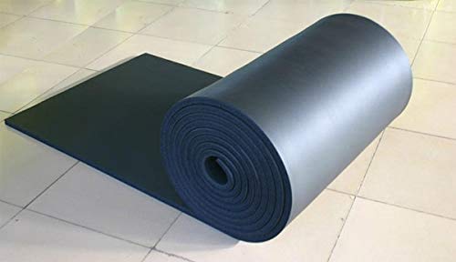 American Floor Mats 1/2in (12mm) Thick 10% Blue-Grey 4' x 19' Heavy Duty Rubber Rolls, Protective Exercise Mats, Commercial Gym Flooring