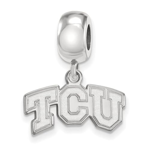 LogoArt Sterling Silver Texas Christian Univ. XS 'TSU' Dangle Bead Charm