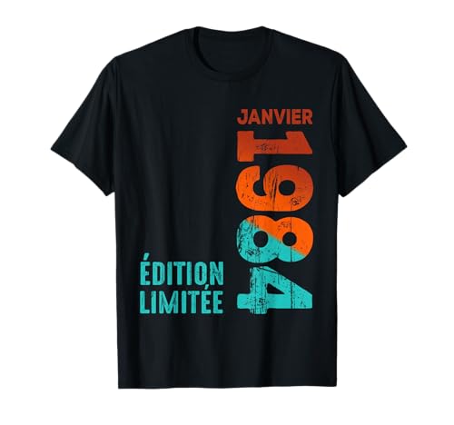 Depuis janvier 1984 Année 1984 Rétro 1984 Vintage 1984 T-Shirt