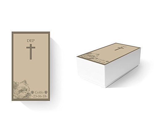 Ataúd para Animales Ecológico Perro 100% Personalizado | Medidas 80,00 x 40,00 cm x 40,00 cm | Cartón microcanal Simple 1,6 mm | Impresión Completa y Personalizada | Ligero, Resistente