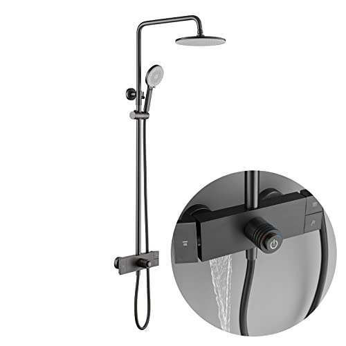 Système thermostatique de douche cascade en laiton pour une salle de bain moderne et design