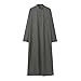 Japanese Shirts for Men Kimono Mens Long Nightshirts Muslim Dresses Tunic Men's Sleep Gowns Robe Middle Eastern Costume with Hood Hospital Night Islamic Full Length Caftan Sleeping Black