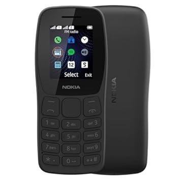 Celular Nokia 105 Dual Chip + Rádio FM + Lanterna + Jogos pré-instalados - Preto - NK093