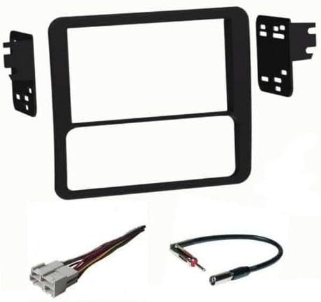 Car Stereo Kit for 1998-2002 Chevrolet S-10 Blazer, Pickup, Sonoma, Double Din, Wire Harness, Antenna Adapter with Non Bose or Amplified System