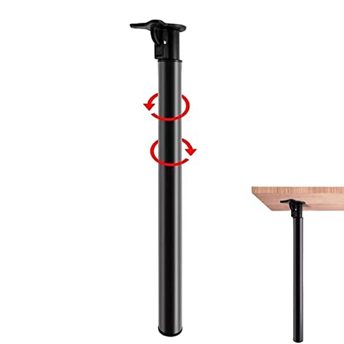 X1NGFU Patas Telescópicas para Mesa,Regulables En Altura Patas para Muebles,Tubo Redondo Pies para Mesa de Comedor,Plegable Pies de Escritorio de Barra,para Desayuno Y Encimera (70-120cm,Black)
