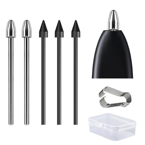 Image of 5pcs Replacement Metal & Felt Tips /Nibs for Galaxy Tab S10+ /S10 Ultra /S9 /S9FE+ /S9 Ultra /S8+ /S8 Ultra /S7 /S7 FE /S6 /S6 Lite /S22 /S23 /S24 Ultra S Pen Nibs + Clip (2+3pcs Set)