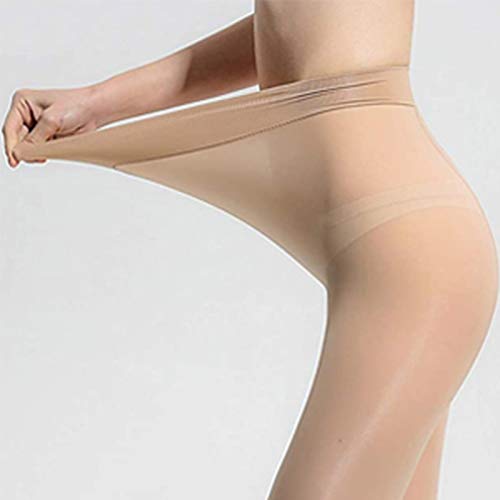 HTRUIYA Super Shiny 8 Denier Sheer Tights Seamless Semi Opaque Pantyhose Control Top Pantyhose For Women Beige4