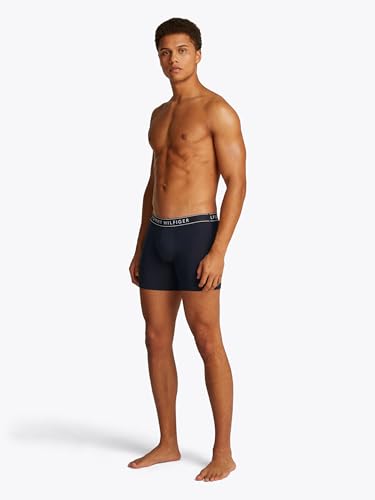 Tommy Hilfiger Herren 3er Pack Boxershorts Briefs mit Logobund, Blau (des Sky/des Sky/des Sky), XS – Ansicht 2