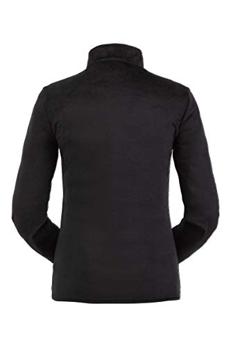 Spyder Women’s Shimmer Bug Zip T-Neck – Ladies Pullover Long Sleeve Active Shirt , Black, X-Small #TOP1