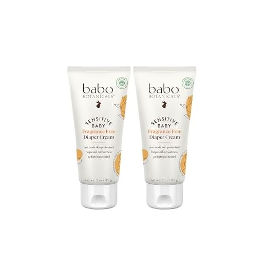 Babo Botanicals Sensitive Baby Fragrance-Free Diaper Cream - with Non-Nano Zinc Oxide, Organic Calendula, Shea & Cocoa Butter - EWG Verified - 3 Ounce (Pack of 2)