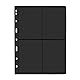 MUROAD Briefmarkenseiten für Briefmarkenalbum Binder, 10 Blatt (20 Seite) 4 Taschen Seiten für Briefmarkensammler, Professional Pack (4 GridS)
