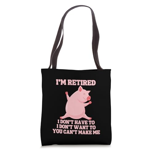 Funny Retired Pig Farmer Dancing Pig Retiring Tote Bag miniatura 1