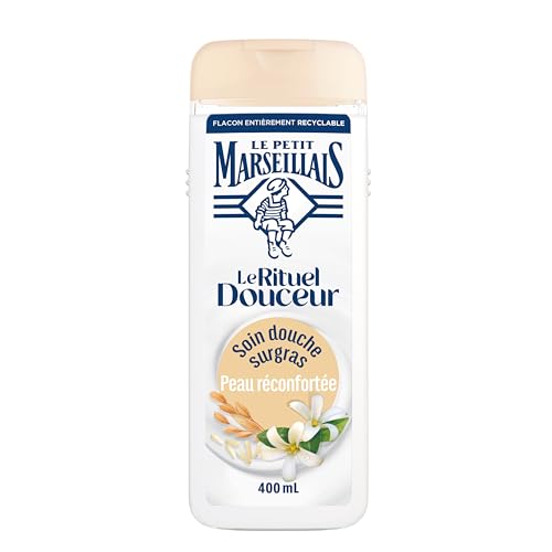 Le Petit Marseillais – Cuidado de ducha con leche de arroz y flor de jazmín – Le Ritual Douceur (frasco de 400 ml)