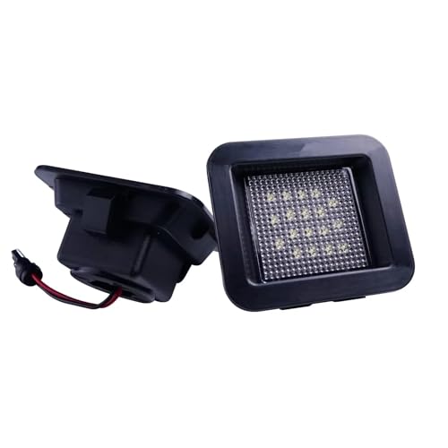 Ksjosji Luz de Matrícula Para Ford Para F150 Para Raptor 2015 up Blanco LED Luz Placa Matrícula Lámparas Xenón Blanco 6000K 2 Piezas Luces de Placa del Auto
