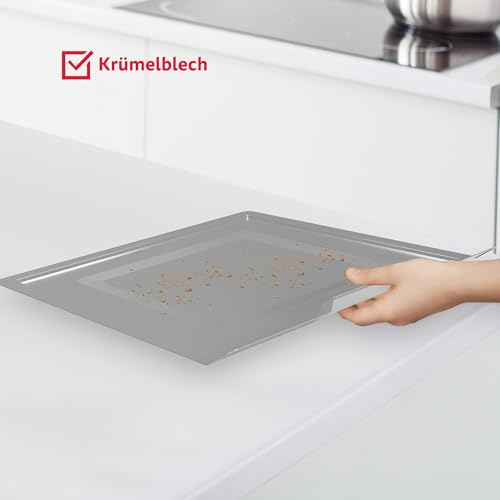Foto von ICQN Minibackofen 20L, Pizza-Backofen, Ober-/Unterhitze mit Umluft-Funktion, 5 Grill-Funktion, 90 Min. Timer, 1500 W, Mini Oven, 80°-240°C, Backblech/Grill/Krümelblech und Blechhalter, Schwarz