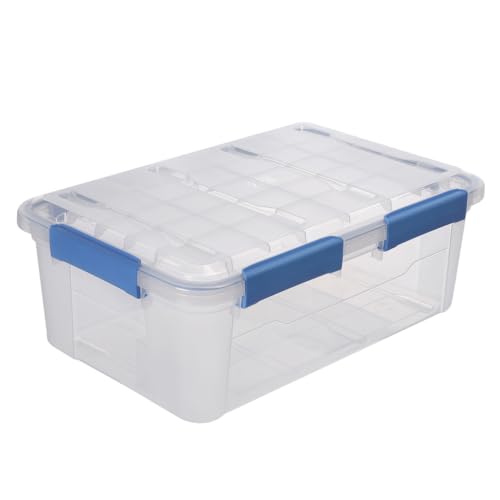Kreher® Wasserdichte Aufbewahrungsbox mit Deckel und Silikondichtung (IP67). Aus robustem Kunststoff in verschiedenen Größen. Ideal für feuchte Räume,...