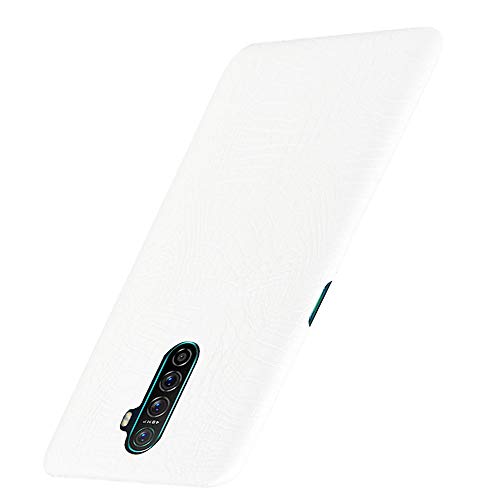 GOGODOG Compatible con OPPO Realme X2 Pro Funda Cases Cover Cobertura Total Ultra Delgada Anti Resbalón Rasguño Resistente Concha Dura Cuero (Blanco) Cover