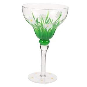 DOITOOL Handbemaltes Gänseblümchen Margaritaglas