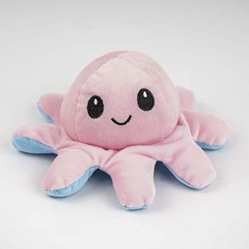 EITHEO-Side-Changing-Octopus-Mini-Plush-Stuffed-Animal-Toy-Show-Your-Mood-Without-Saying-a-Word-Blue-Pink