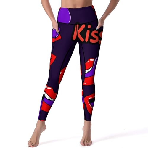 Legging femmes anti-frottement Baiser À La Lèvre taille haute contre les irritations