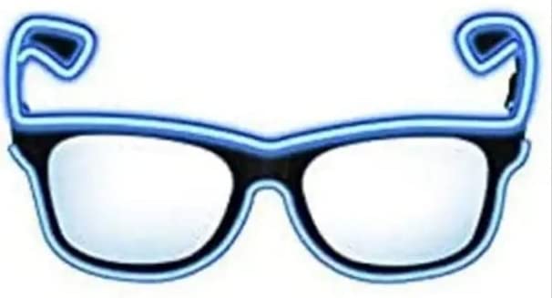 Light Up LED Glasses Wire Neon Rave Sunglasses Glow in The Dark Costume Party |Favors for Flashing Christmas Party (1 pcs Random Color)- Multi Color