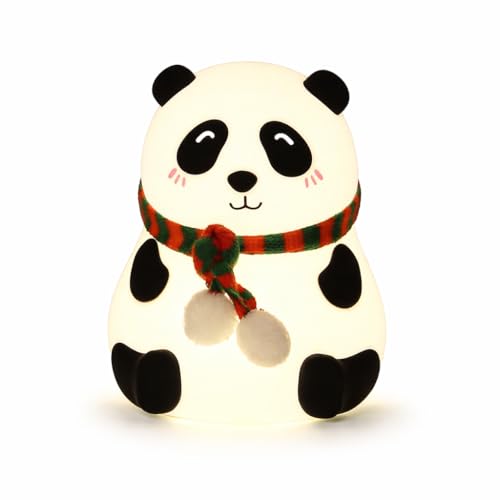 Image of Touch Silicone Panda Light Lamp - Night Light for Kids, Girls & Boys | Cute Bedroom Decor for Women | Valentine Special