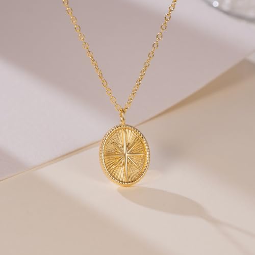 14K Gold Necklace for Women Gold Pendant Necklaces for Women Trendy Lightweight and Minimalist Look Womens Dainty Elegant Necklaces Pendant4