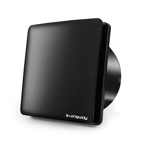 Image of LONGWAY FreshX 6 Inch 150 mm Energy Efficient Exhaust Fan | High Speed Powerful Motor | Noiseless Operation & Easy to Clean | Suitable for Bathroom, Kitchen, Office | 2 Years Warranty (Black)
