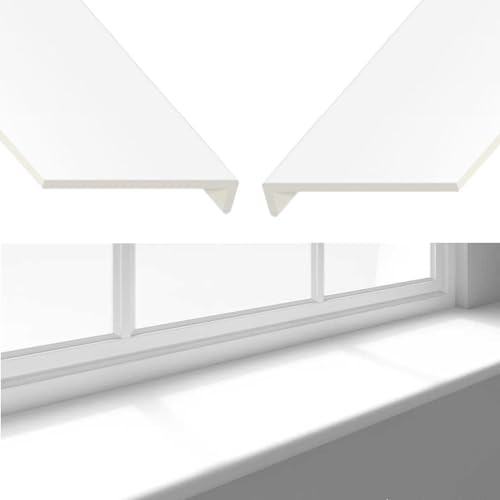 Window Sill Capping Board - Square Edge Window Board Sill Cover - Plastic Window Cill Cover - 150mm (W) x 1 Metre (L) x 9mm (T)
