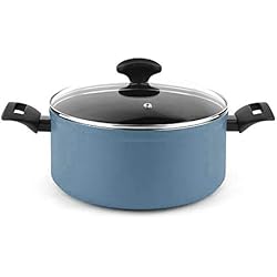 Cacerolas Fagor Precios Fagor Maxima Cacerola Inducción 20 cm, Tapa de Cristal, Aluminio Forjado, Espesor 4 mm, Antiadherente Ecológico XYLAN PLUS sin PFOA, Apta Todas Las Cocinas, Vitrocerámica, Gas, Lavavajillas, Azul