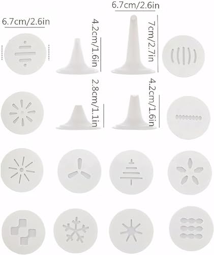 Elektrisches Keks-Druckpistolen-Set – 12 Scheiben und 4 Düsen für selbstgemachte Backen, Cupcakes, Donuts, Keksmacher und Kuchenglasur-Dekoration