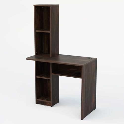 Image of Studio Kook Champion Engineered Wood Study Table with Storage, Matte Finish, 5 Shelves (Junglewood)