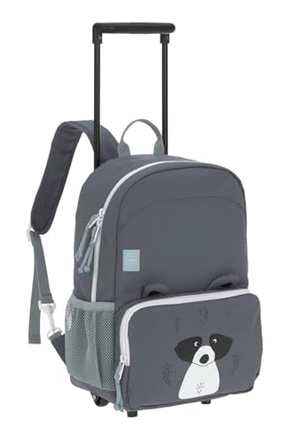 LÄSSIG About Friends Trolley ryggsäck 2 i 1 barnväska ryggsäck 25 x 16 x 39 cm, Mörkgrå, 2, ryggsäck resväska