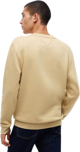 Tommy Jeans Herren TJM Reg S Flag Crew Dm0Dm20741 Pullover Sweatshirt, Beige (Sandy Beige), S – Ansicht 2