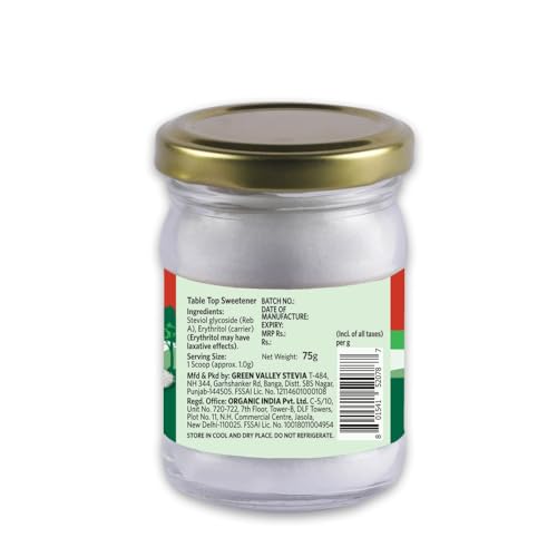 ORGANIC INDIA Stevia Powder || Natural Sweetener || Sugar Free || 75 gm - Image 7