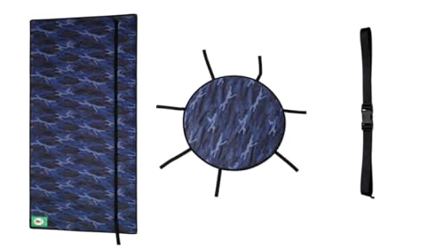 Image of Insulated Water Tank Cover for Overhead Tanks Aluminium Foil Bubble Insulation Heat & Cold Protection Waterproof Fabric UV Resistant Buckle Straps 500-2000 L (NAVY CAMOUFLAGE, 1000 LTR)