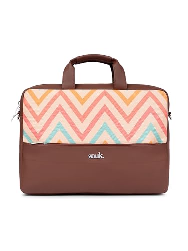 Image of ZOUK Arin Laptop Bag | Slim & Stylish Laptop Bag for Women Office Use | Fits 15.6+ Inch Laptop | Padded Compartment Fits up to 17 Inch Laptop | Water-Resistant | Lightweight