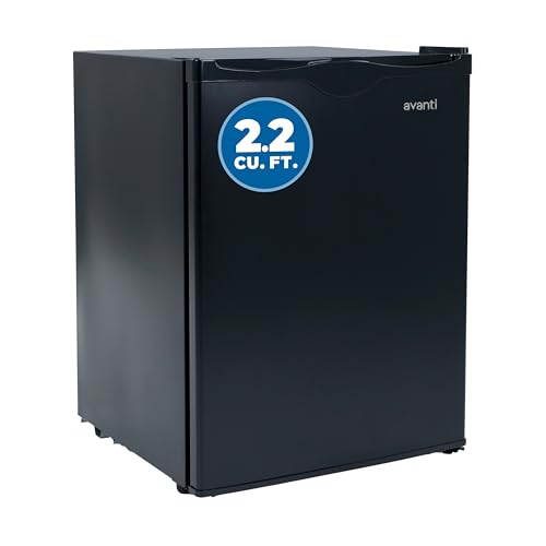 Image of Avanti Mini Fridge for Home Office or Dorm, Auto Defrost with Reversible Door, Energy Star Rated, 2.2 Cu. Ft., Black