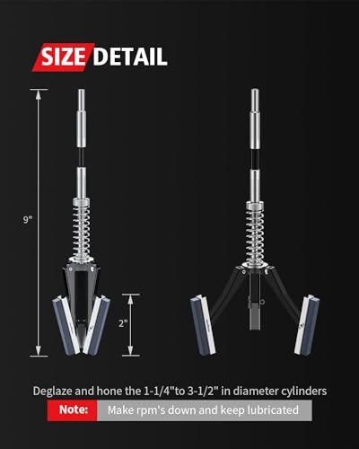 Kolvoii US-K059 Cylinder Hone Tool, Adjustable Deglazer Engine Cylinder Honing Tool For Grinding Holes From 1-1/4 Inch To 3-1/2 Inch Diameter, With 3-Piece 2 Inch Stones At 220 Grit thumb #5