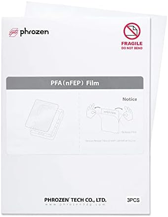Phrozen PFA (nFEP) Release Film (3 pcs, A4 Size 210 X 297mm), Long-Lasting Uses, Accurate Print Results, for All LCD 3D Printers, Best for Phrozen Sonic Series, Sonic Mini 8K, Sonic Mini 8KS